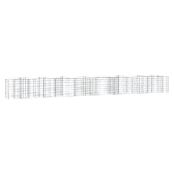 Furnicato Gabionen-Hochbeet verzinktes Eisen - 800 x 50 x 100 cm, Metall, Fassungsvermögen Erde: 4.000 g