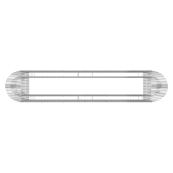 Furnicato Gabionen-Hochbeet verzinktes Eisen - 260 x 50 x 100 cm, Metall, Fassungsvermögen Erde: 1.300 g