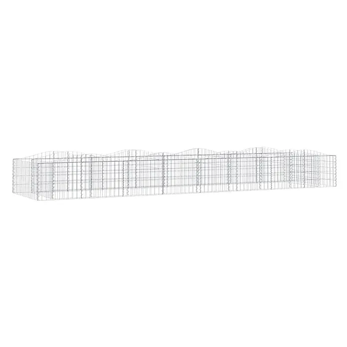 Furnicato Gabionen-Hochbeet verzinktes Eisen - 600 x 100 x 50 cm, Metall, Fassungsvermögen Erde: 3.000 g