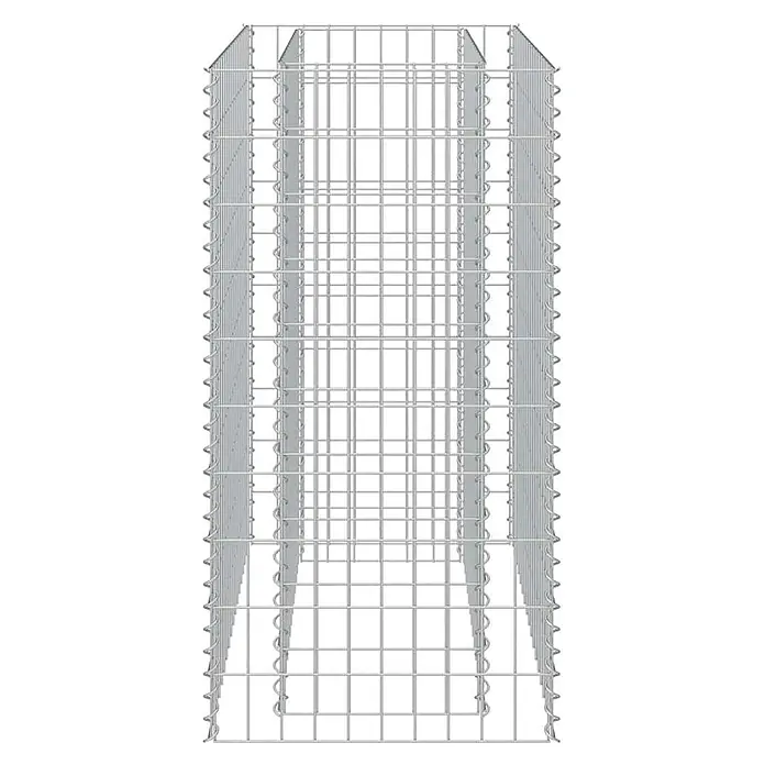 Furnicato Gabionen-Hochbeet verzinkter Stahl - 90 x 50 x 100 cm, Stahl, Fassungsvermögen Erde: 210 g