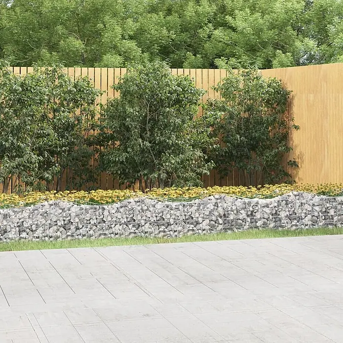 Furnicato Gabionen-Hochbeet verzinktes Eisen - 600 x 100 x 50 cm, Metall, Fassungsvermögen Erde: 3.000 g
