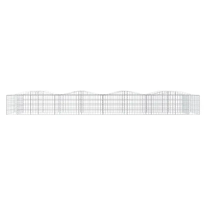 Furnicato Gabionen-Hochbeet verzinktes Eisen - 600 x 100 x 50 cm, Metall, Fassungsvermögen Erde: 3.000 g