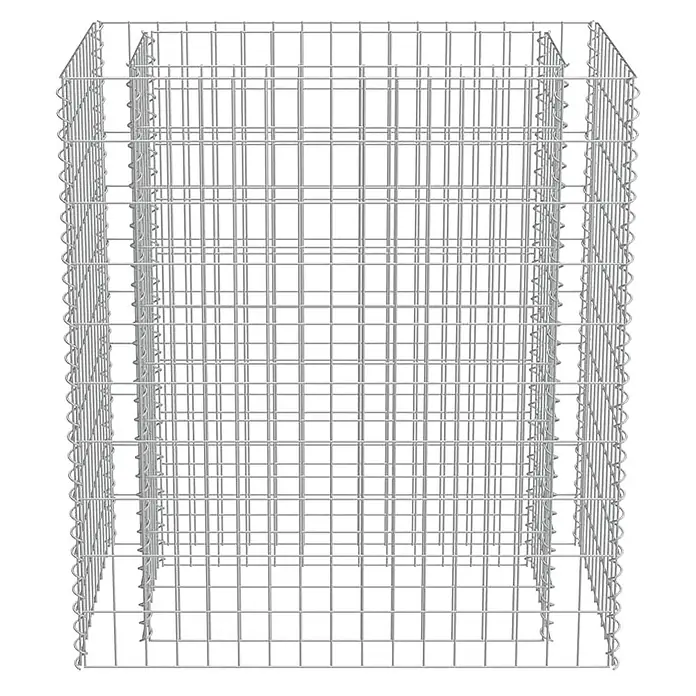 Furnicato Gabionen-Hochbeet verzinkter Stahl - 90 x 50 x 100 cm, Stahl, Fassungsvermögen Erde: 210 g