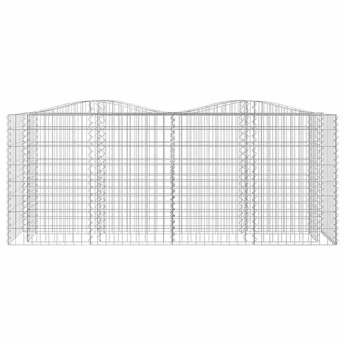 Furnicato Gabionen-Hochbeet verzinktes Eisen - 200 x 50 x 100 cm, Metall, Fassungsvermögen Erde: 1.000 g