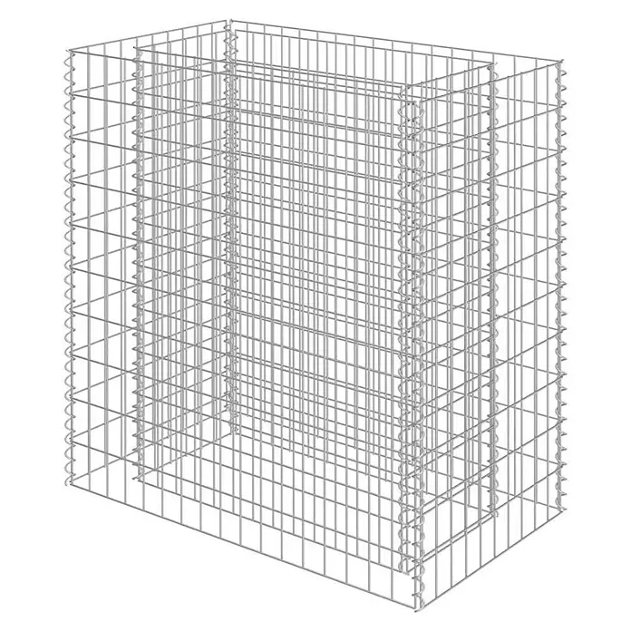 Furnicato Gabionen-Hochbeet verzinkter Stahl - 90 x 50 x 100 cm, Stahl, Fassungsvermögen Erde: 210 g