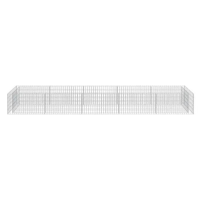 Furnicato Gabionen-Hochbeet verzinkter Stahl - 450 x 90 x 50 cm, Stahl, Fassungsvermögen Erde: 1.505 g