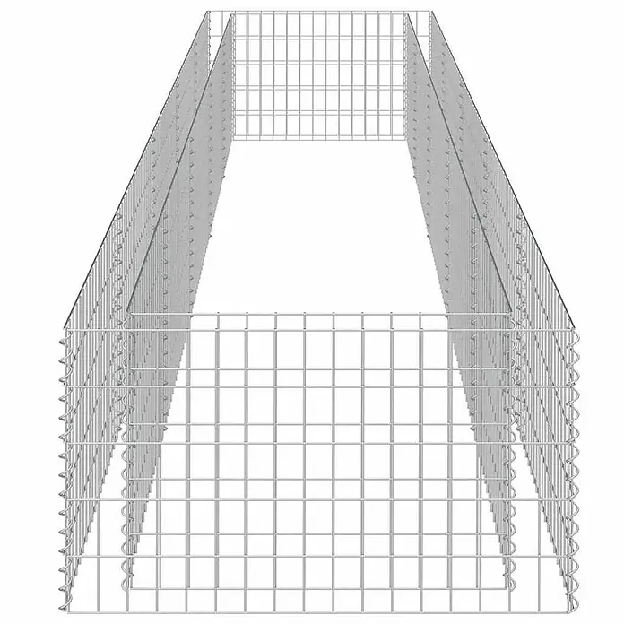 Furnicato Gabionen-Hochbeet verzinkter Stahl - 450 x 90 x 50 cm, Stahl, Fassungsvermögen Erde: 1.505 g