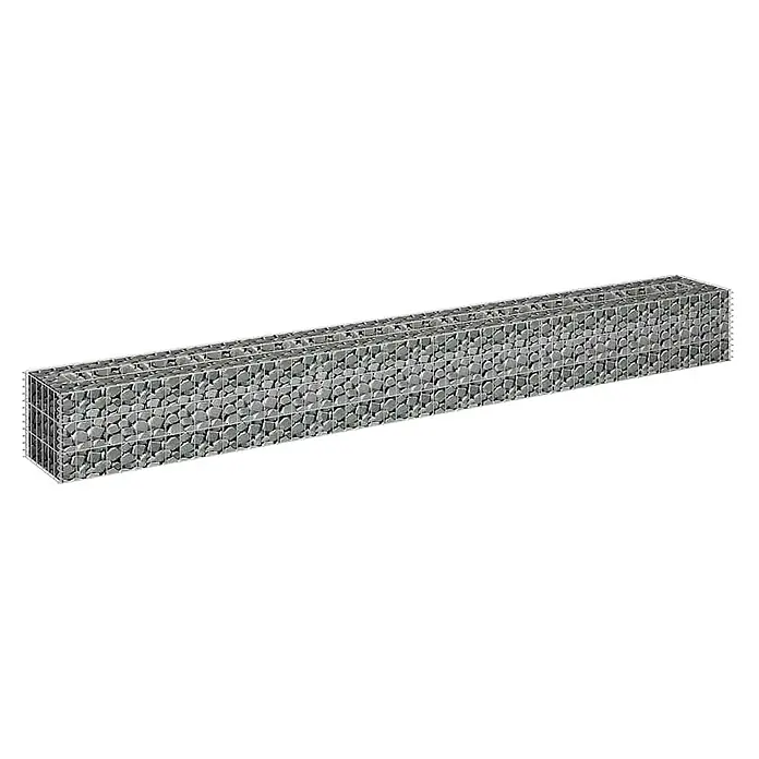 Furnicato Gabionen-Hochbeet verzinkter Stahl - 270 x 30 x 30 cm, Stahl, Fassungsvermögen Erde: 75 g