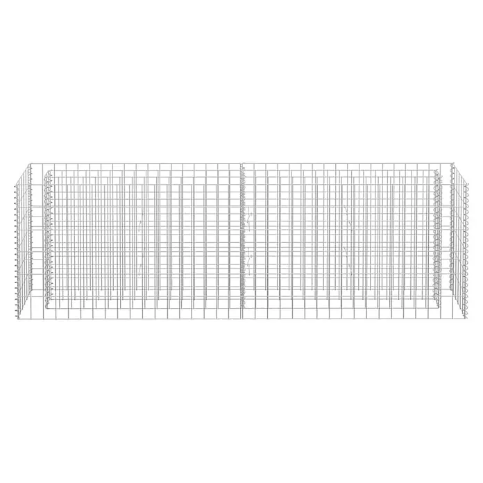 Furnicato Gabionen-Hochbeet Verzinkter Stahl - 180 x 30 x 60 cm, Stahl, Fassungsvermögen Erde: 96 g