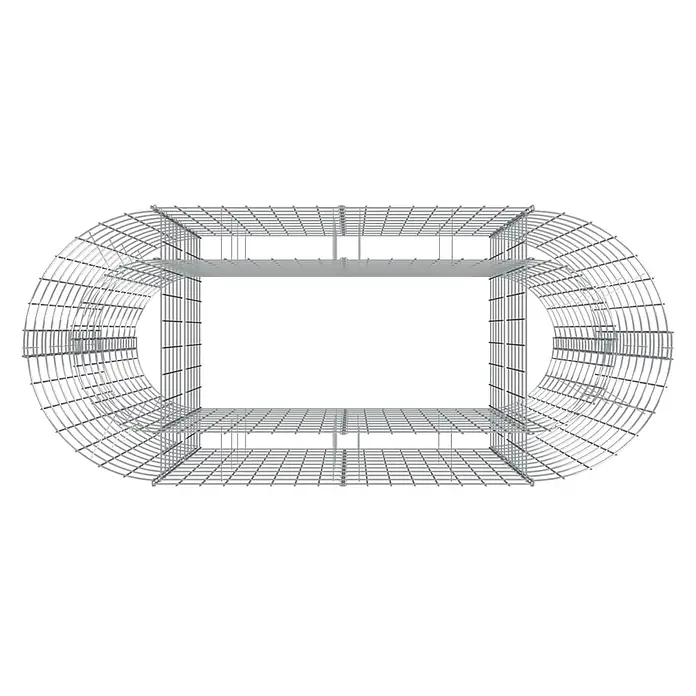 Furnicato Gabionen-Hochbeet verzinktes Eisen - 120 x 50 x 100 cm, Metall, Fassungsvermögen Erde: 600 g