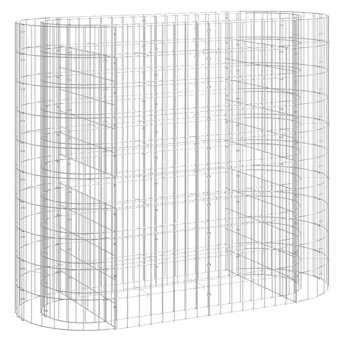 Furnicato Gabionen-Hochbeet verzinktes Eisen - 120 x 50 x 100 cm, Metall, Fassungsvermögen Erde: 600 g