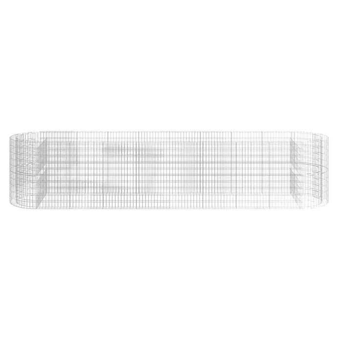 Furnicato Gabionen-Hochbeet verzinktes Eisen - 500 x 100 x 100 cm, Metall, Fassungsvermögen Erde: 5.000 g