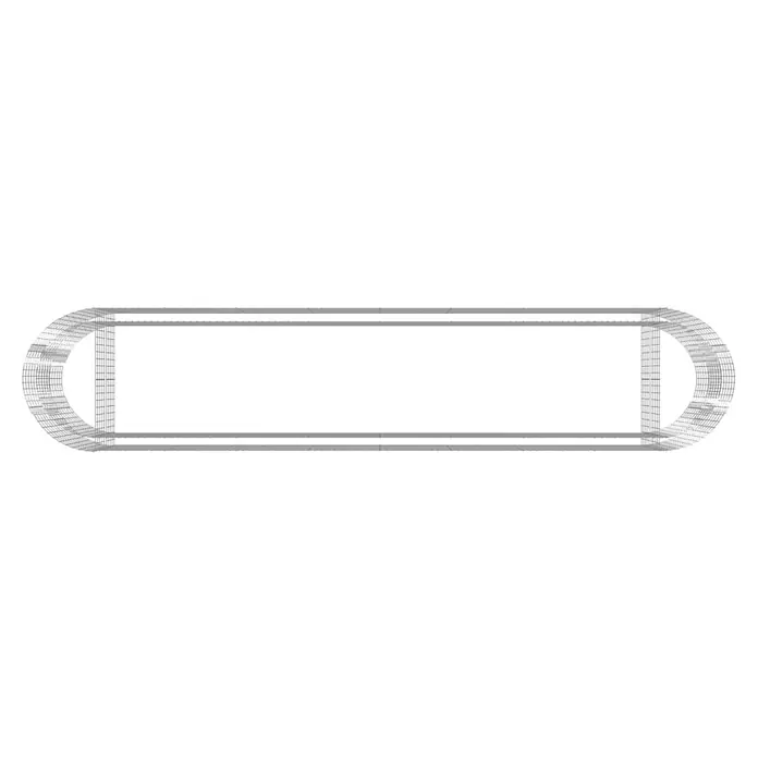 Furnicato Gabionen-Hochbeet verzinktes Eisen - 500 x 100 x 100 cm, Metall, Fassungsvermögen Erde: 5.000 g