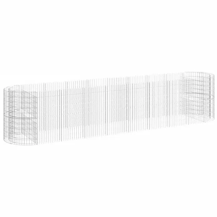 Furnicato Gabionen-Hochbeet verzinktes Eisen - 500 x 100 x 100 cm, Metall, Fassungsvermögen Erde: 5.000 g