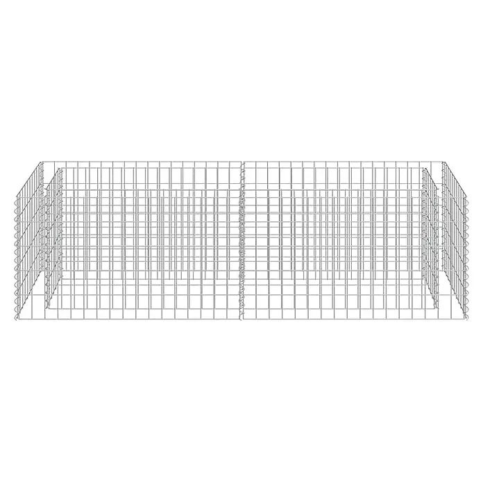 Furnicato Gabionen-Hochbeet verzinkter Stahl - 180 x 50 x 50 cm, Stahl, Fassungsvermögen Erde: 240 g
