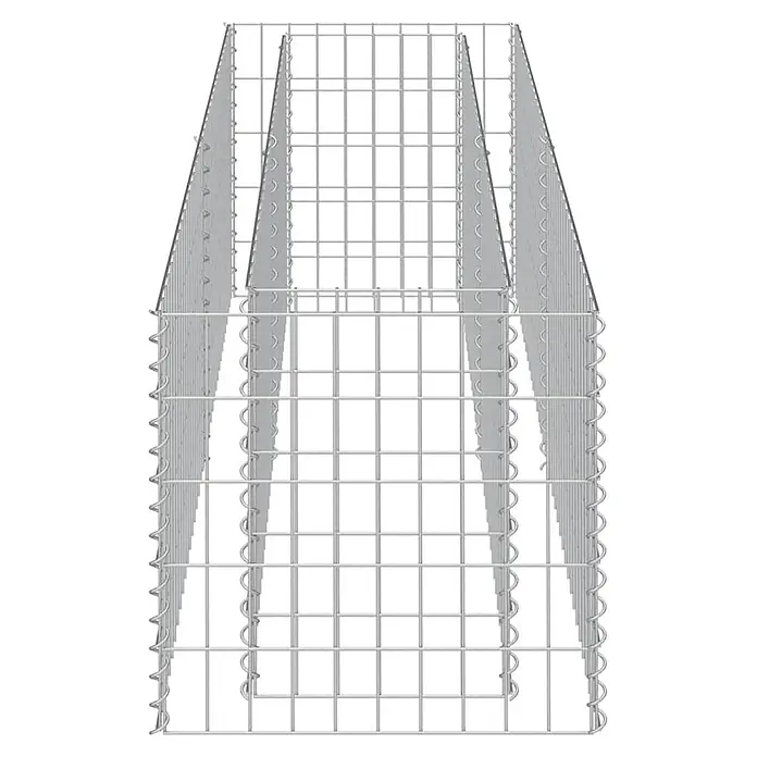 Furnicato Gabionen-Hochbeet verzinkter Stahl - 180 x 50 x 50 cm, Stahl, Fassungsvermögen Erde: 240 g