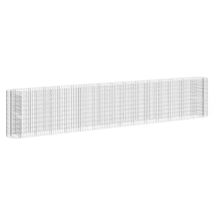 Furnicato Gabionen-Hochbeet verzinktes Eisen - 540 x 50 x 100 cm, Metall, Fassungsvermögen Erde: 2.700 g