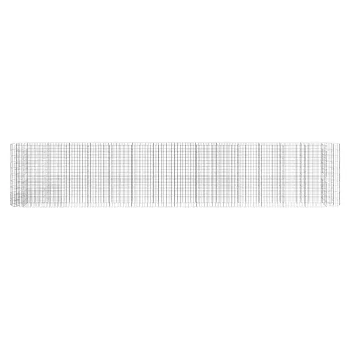 Furnicato Gabionen-Hochbeet verzinktes Eisen - 540 x 50 x 100 cm, Metall, Fassungsvermögen Erde: 2.700 g