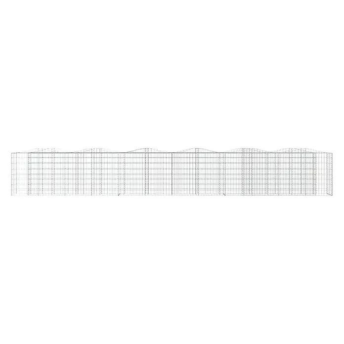 Furnicato Gabionen-Hochbeet verzinktes Eisen - 600 x 50 x 100 cm, Metall, Fassungsvermögen Erde: 3.000 g