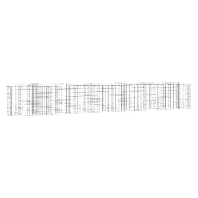 Furnicato Gabionen-Hochbeet verzinktes Eisen - 600 x 50 x 100 cm, Metall, Fassungsvermögen Erde: 3.000 g