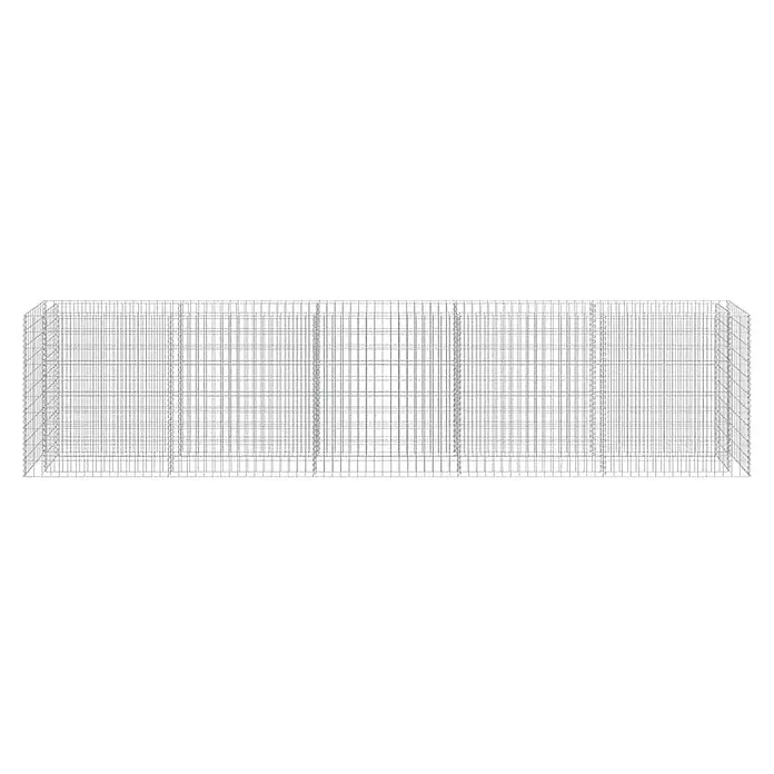 Furnicato Gabionen-Hochbeet verzinkter Stahl - 450 x 50 x 100 cm, Stahl, Fassungsvermögen Erde: 1.290 g