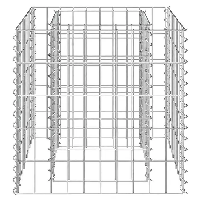 Furnicato Gabionen-Hochbeet verzinkter Stahl - 50 x 50 x 50 cm, Stahl, Fassungsvermögen Erde: 45 g