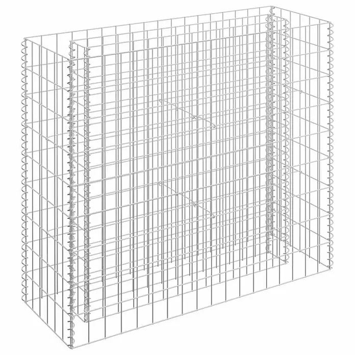 Furnicato Gabionen-Hochbeet verzinkter Stahl - 90 x 30 x 90 cm, Stahl, Fassungsvermögen Erde: 63 g