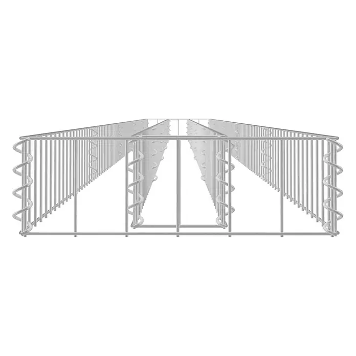 Furnicato Gabionen-Hochbeet verzinkter Stahl - 450 x 30 x 10 cm, Stahl, Fassungsvermögen Erde: 43 g