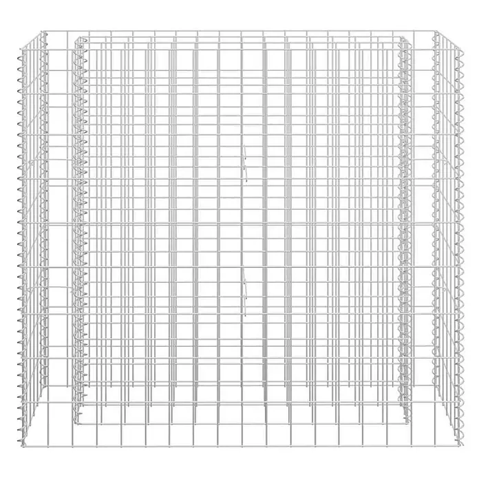 Furnicato Gabionen-Hochbeet verzinkter Stahl - 90 x 30 x 90 cm, Stahl, Fassungsvermögen Erde: 63 g