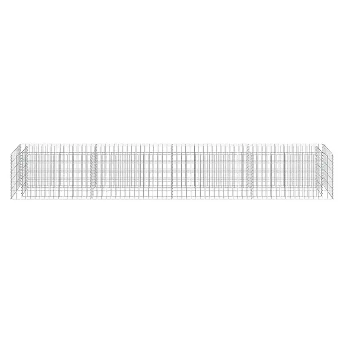 Furnicato Gabionen-Hochbeet verzinkter Stahl - 360 x 50 x 50 cm, Stahl, Fassungsvermögen Erde: 510 g