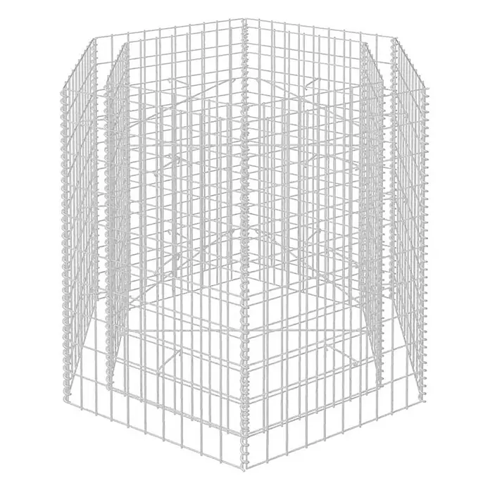 Furnicato Gabionen-Hochbeet verzinkter Stahl - 100 x 90 x 100 cm, Stahl, Fassungsvermögen Erde: 560 g