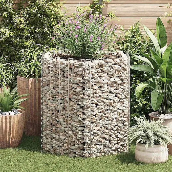 Furnicato Gabionen-Hochbeet verzinkter Stahl - 100 x 90 x 100 cm, Stahl, Fassungsvermögen Erde: 560 g