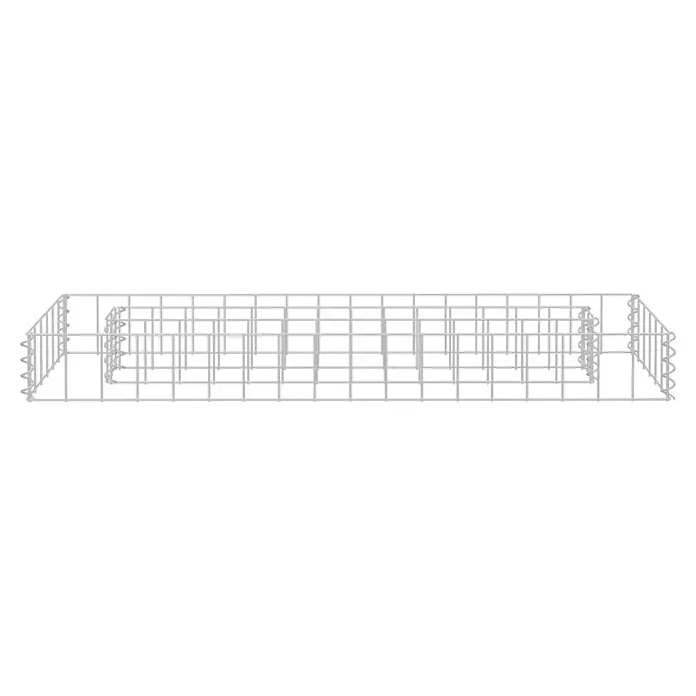 Furnicato Gabionen-Hochbeet verzinkter Stahl - 90 x 30 x 10 cm, Stahl, Fassungsvermögen Erde: 7 g