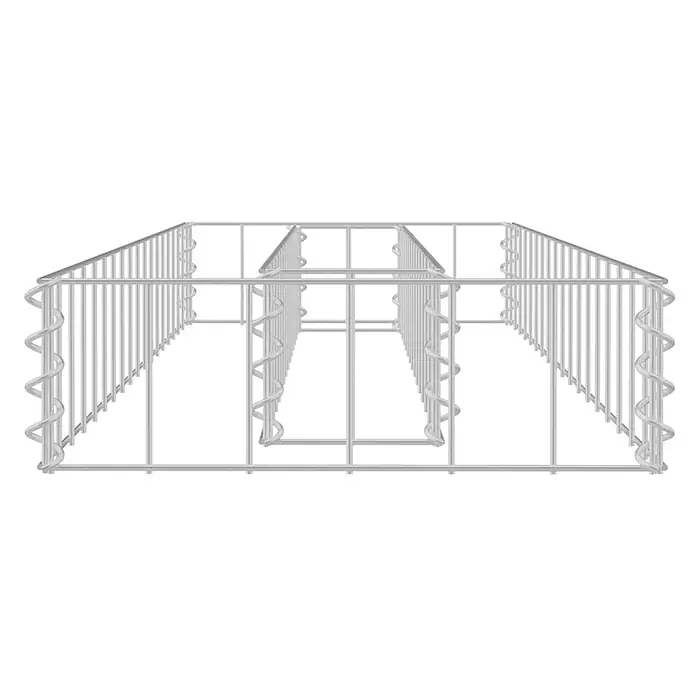 Furnicato Gabionen-Hochbeet verzinkter Stahl - 90 x 30 x 10 cm, Stahl, Fassungsvermögen Erde: 7 g