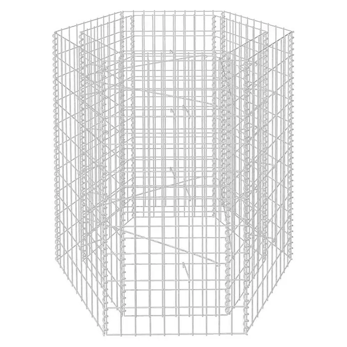 Furnicato Gabionen-Hochbeet verzinkter Stahl - 100 x 90 x 100 cm, Stahl, Fassungsvermögen Erde: 560 g