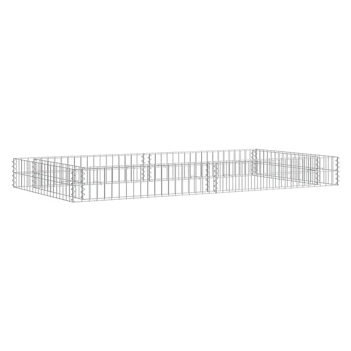 Furnicato Gabionen-Hochbeet verzinkter Stahl - 200 x 100 x 20 cm, Stahl, Fassungsvermögen Erde: 288 g