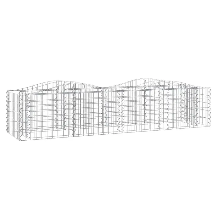 Furnicato Gabionen-Hochbeet verzinktes Eisen - 200 x 50 x 50 cm, Metall, Fassungsvermögen Erde: 500 g