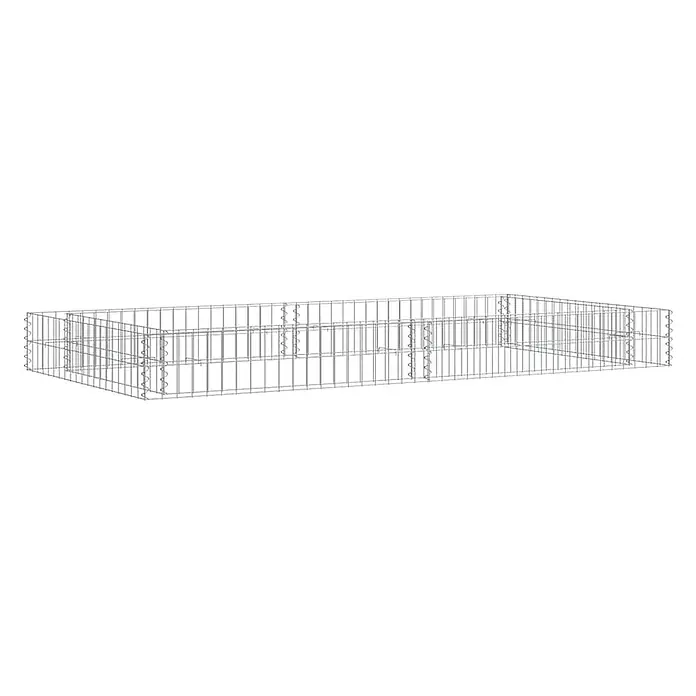 Furnicato Gabionen-Hochbeet verzinkter Stahl - 200 x 100 x 20 cm, Stahl, Fassungsvermögen Erde: 288 g