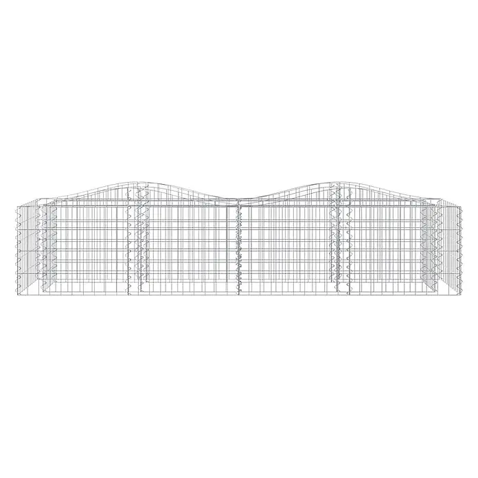 Furnicato Gabionen-Hochbeet verzinktes Eisen - 200 x 50 x 50 cm, Metall, Fassungsvermögen Erde: 500 g