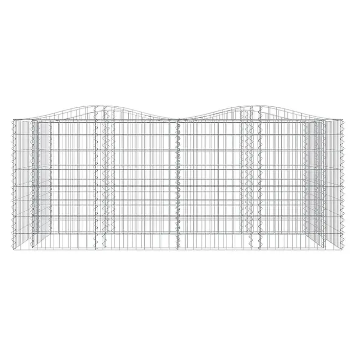 Furnicato Gabionen-Hochbeet verzinktes Eisen - 200 x 100 x 100 cm, Metall, Fassungsvermögen Erde: 2.000 g