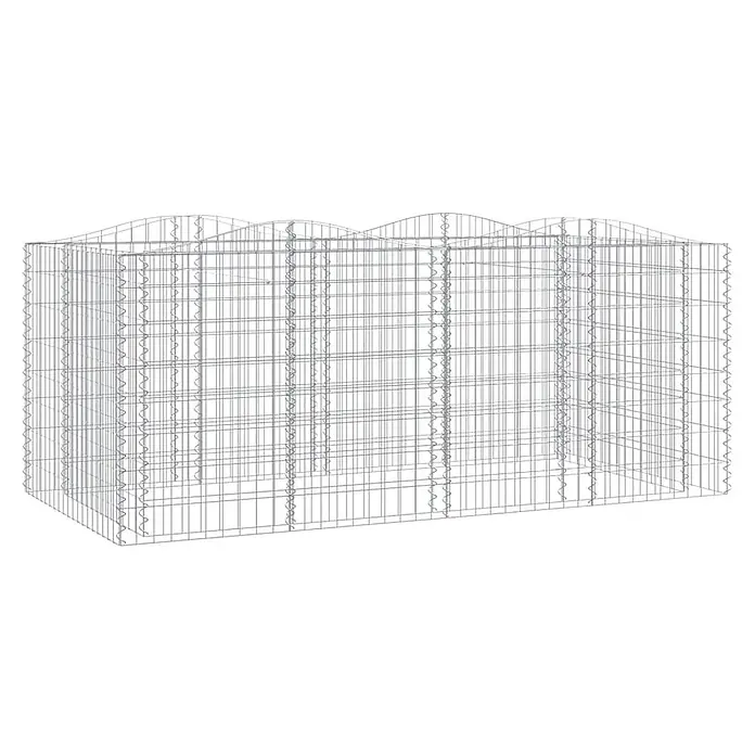 Furnicato Gabionen-Hochbeet verzinktes Eisen - 200 x 100 x 100 cm, Metall, Fassungsvermögen Erde: 2.000 g