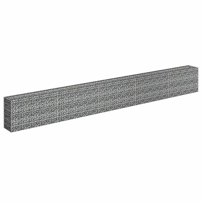 Furnicato Gabionen-Hochbeet verzinkter Stahl - 450 x 30 x 60 cm, Stahl, Fassungsvermögen Erde: 258 g
