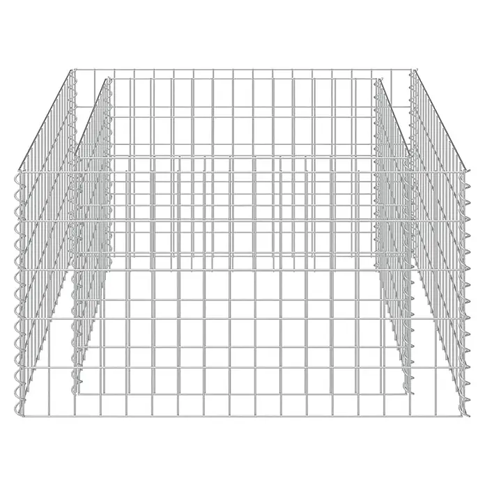 Furnicato Gabionen-Hochbeet verzinkter Stahl - 90 x 90 x 50 cm, Stahl, Fassungsvermögen Erde: 245 g