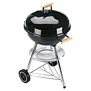 Grillstar Barbacoa redonda con tapa Montana (Diámetro de la superficie de la parrilla: 46 cm, Negro)