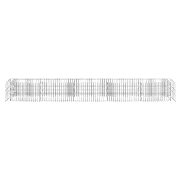 Furnicato Gabionen-Hochbeet verzinkter Stahl - 450 x 50 x 50 cm, Stahl, Fassungsvermögen Erde: 675 g