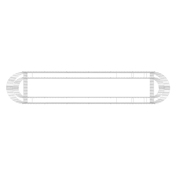 Furnicato Gabionen-Hochbeet verzinktes Eisen - 260 x 50 x 50 cm, Metall, Fassungsvermögen Erde: 650 g