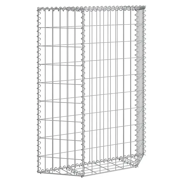 Furnicato Gabionen-Hochbeet verzinkter Stahl - 80 x 20 x 100 cm, Stahl, Fassungsvermögen Erde: 160 g