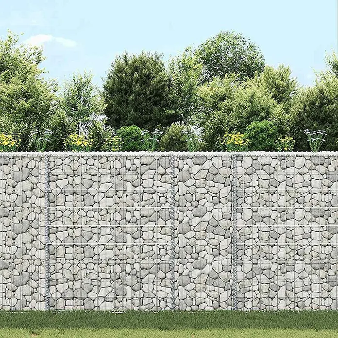 Furnicato Gabionen-Hochbeet verzinkter Stahl - 80 x 20 x 100 cm, Stahl, Fassungsvermögen Erde: 160 g