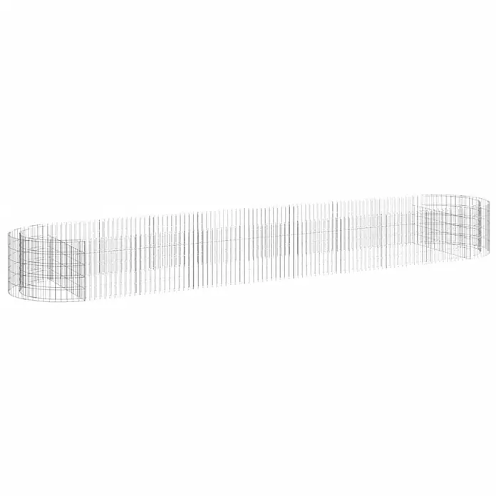 Furnicato Gabionen-Hochbeet verzinktes Eisen - 500 x 100 x 50 cm, Metall, Fassungsvermögen Erde: 2.500 g