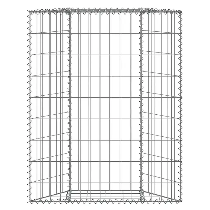 Furnicato Gabionen-Hochbeet verzinkter Stahl - 80 x 20 x 100 cm, Stahl, Fassungsvermögen Erde: 160 g